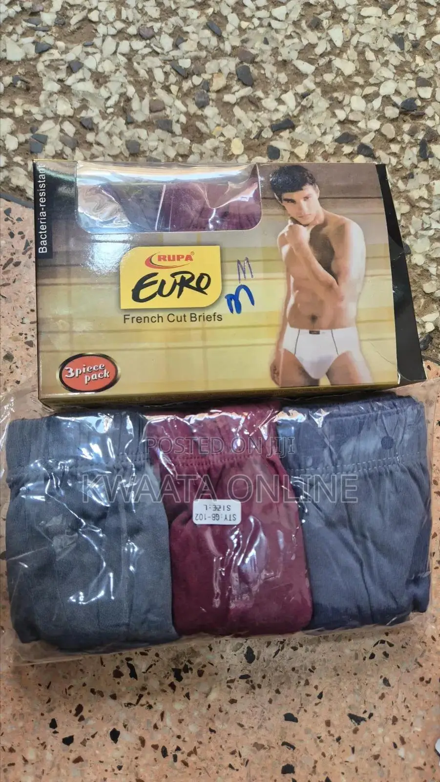 Euro Rupa Men's Multicolor Cotton Brief Pack of 3