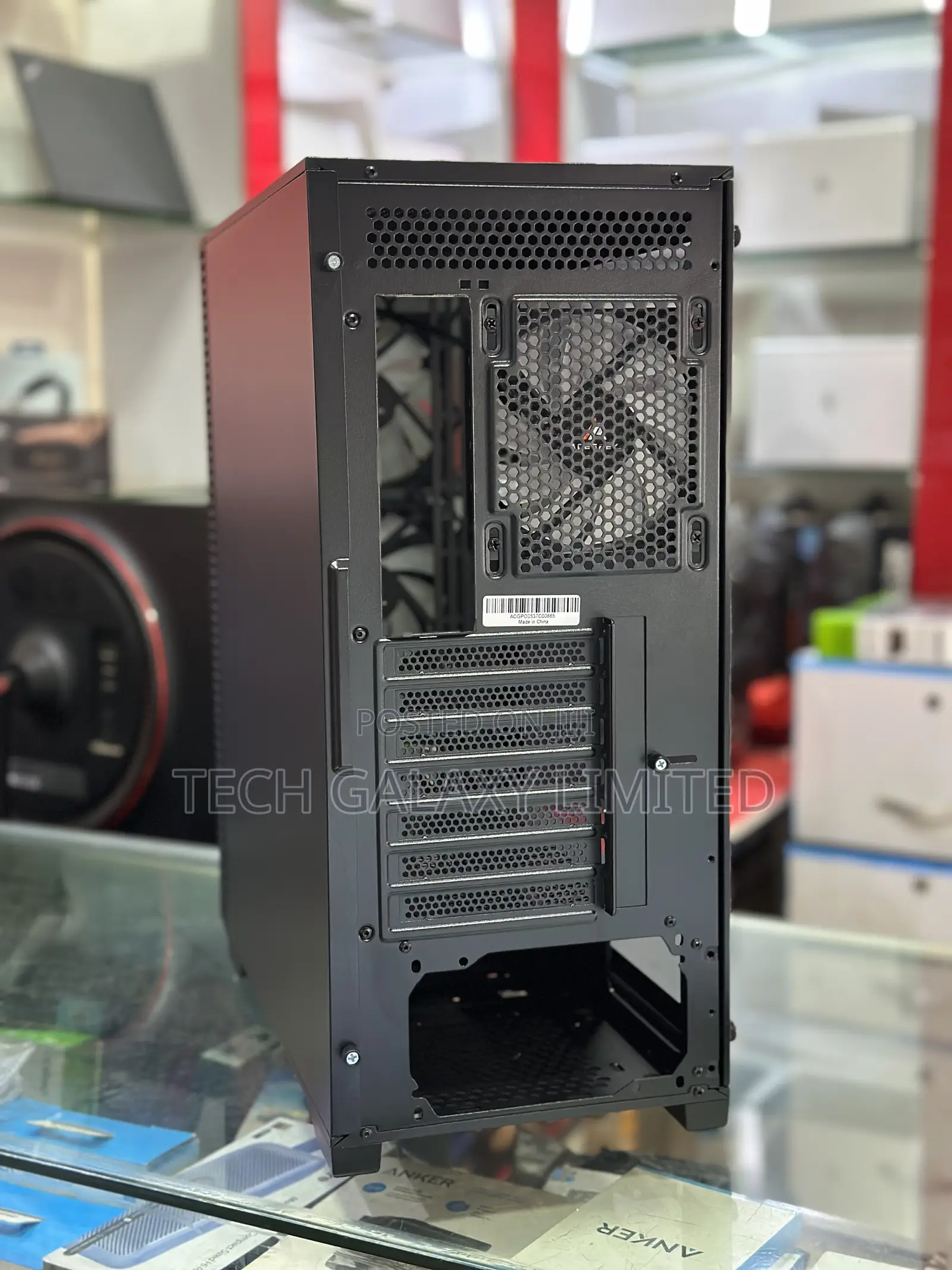 Acegeek Darkfate Pc Case With 4 Installed RGB Fans and Tempered Glass