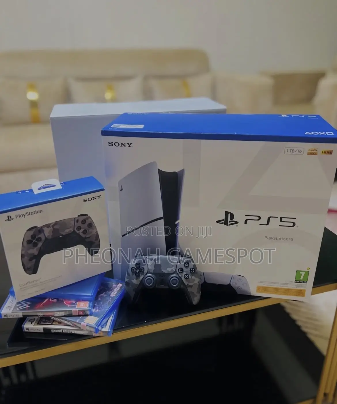 Ps5 Slim With 2 Controllers and 2+ Games Installed First Come Ok Ok