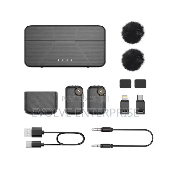 Powerology Pure Q1 Ai Noise-Cancelling Wireless Microphone – Black