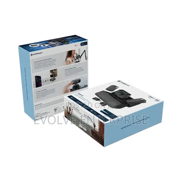 Powerology Pure Q1 Ai Noise-Cancelling Wireless Microphone – Black