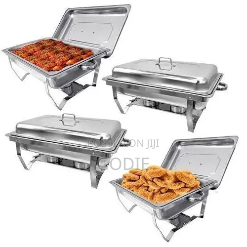 Stainless Steel Single Serving/Chafing Dish Food Warmer-silver.