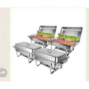 Stainless Steel Single Serving/Chafing Dish Food Warmer-silver.