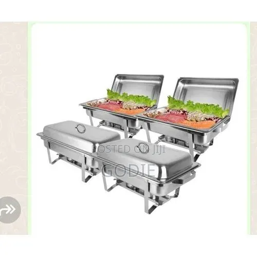 Stainless Steel Single Serving/Chafing Dish Food Warmer-silver.