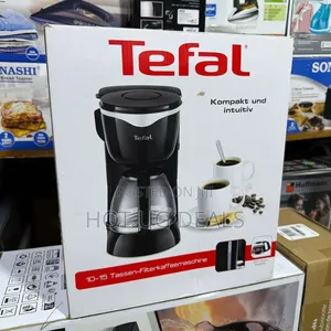 Tefal Filter Coffee Maker 1.25l, 10-15 Cups – Black