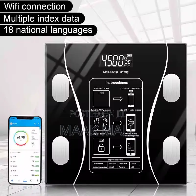 Smart Body Weight And Fat Digital Weighing Scale/ Monitor