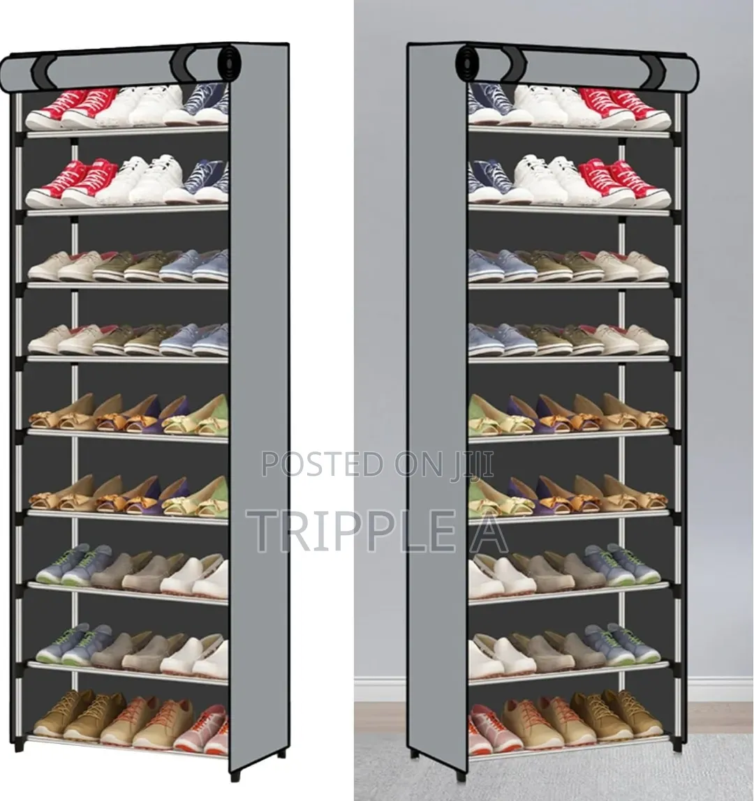 10 Tier Dustproof Shoes Cabinet Storage
