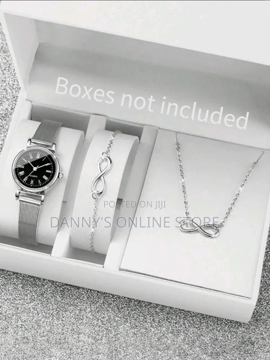 3pcs/Set Women Fashion Simple Roman Scale Quartz Wrist Watch