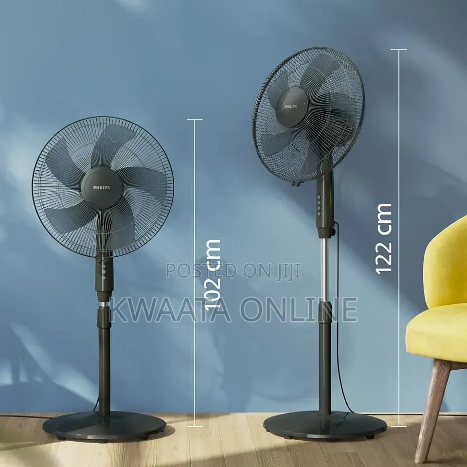 Philips Series 600 Pedestal Fan Acp620/01 Ultra Quite 5 Blades,3 Speed