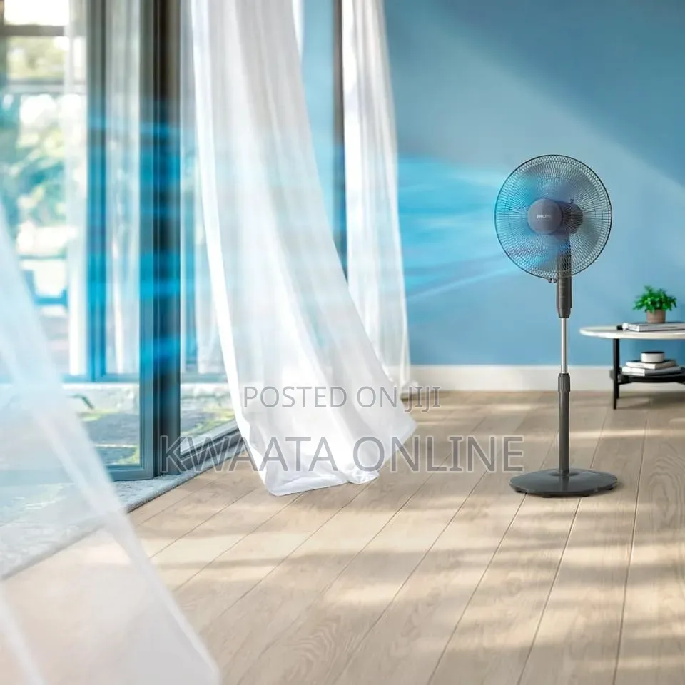 Philips Series 600 Pedestal Fan Acp620/01 Ultra Quite 5 Blades,3 Speed