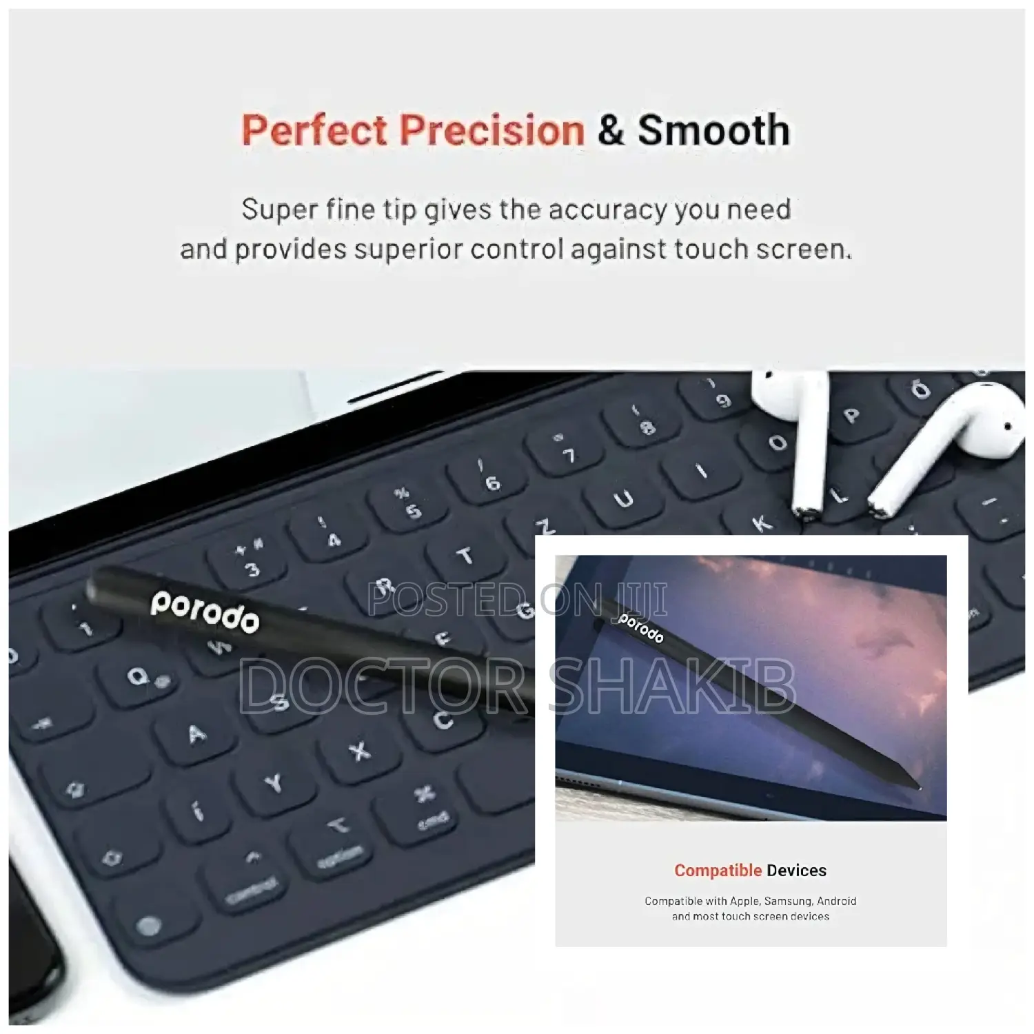 Porodo Universal Pencil Designed For Mobile Devices And Tablets.