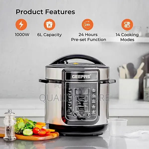 Geepas Electric Pressure Cooker 6l Gmc5326l