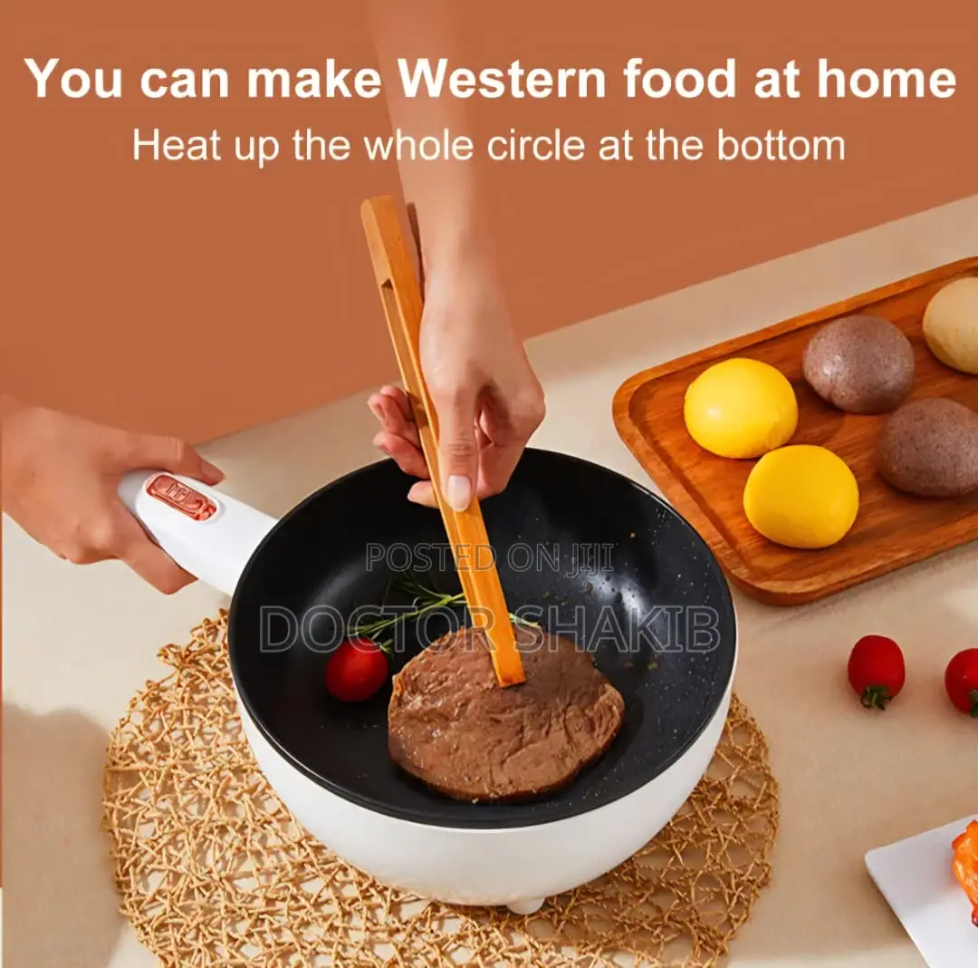 Multifunctional 2in1 Non-stick Electric Frying Pan With Steamer Large