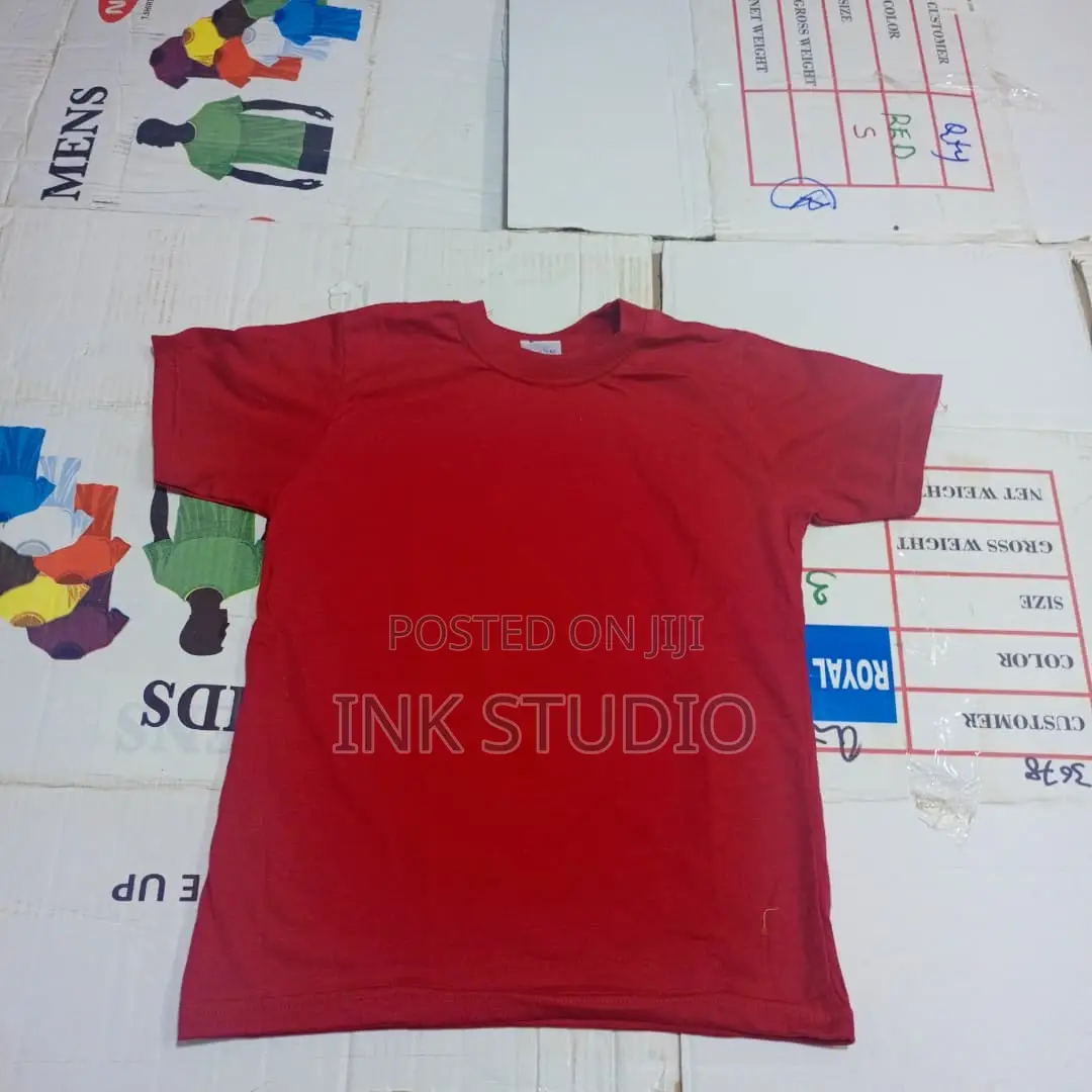 Plain Kids Round Neck Tshirts