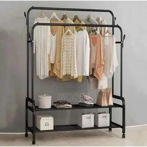 Double Pole Clothes Hanger Rack