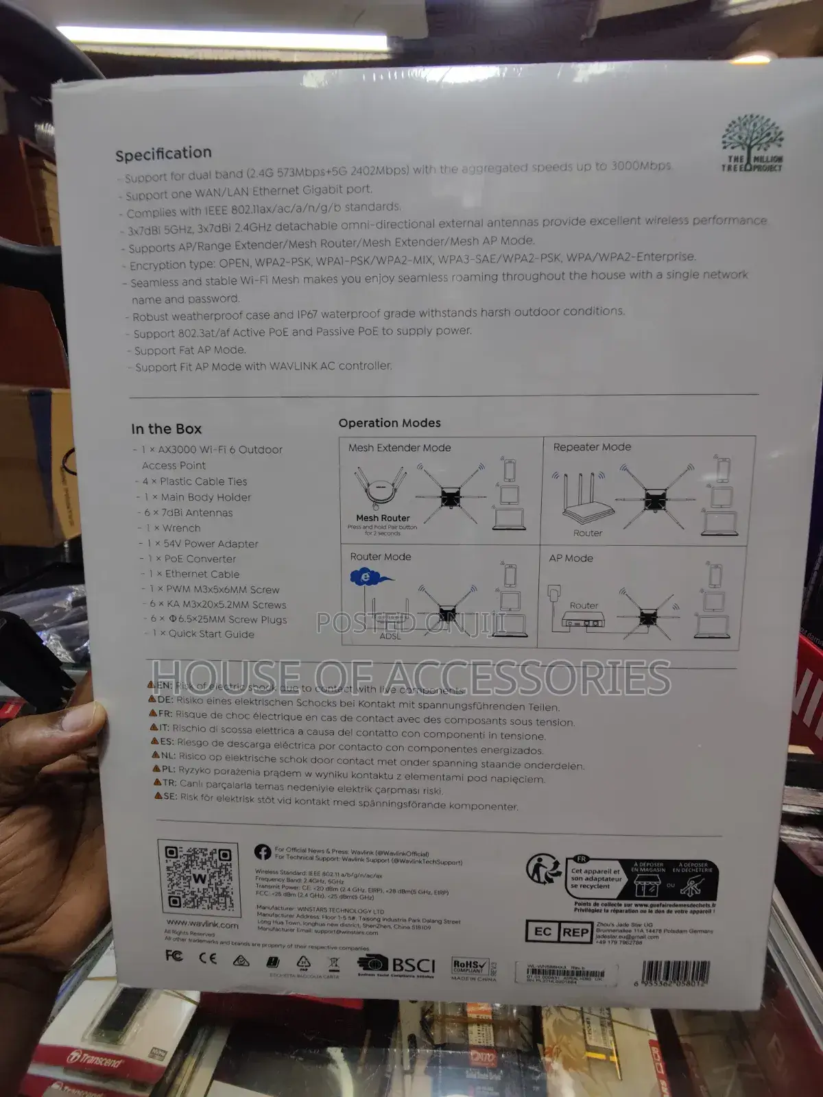 Wavlink Ax3000 Wifi 6 Outdoor Access Point.