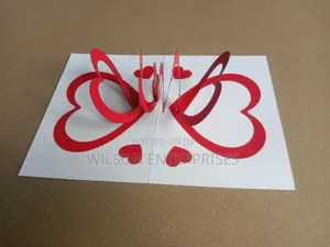 Handmade 3d Pop-Up (Spiral Heart) Greeting Card
