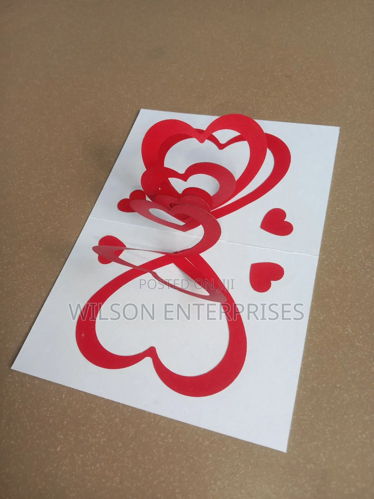 Handmade 3d Pop-Up (Spiral Heart) Greeting Card