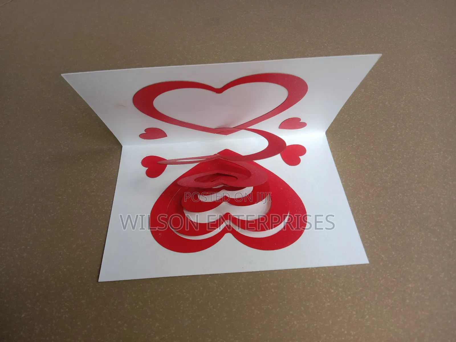 Handmade 3d Pop-Up (Spiral Heart) Greeting Card