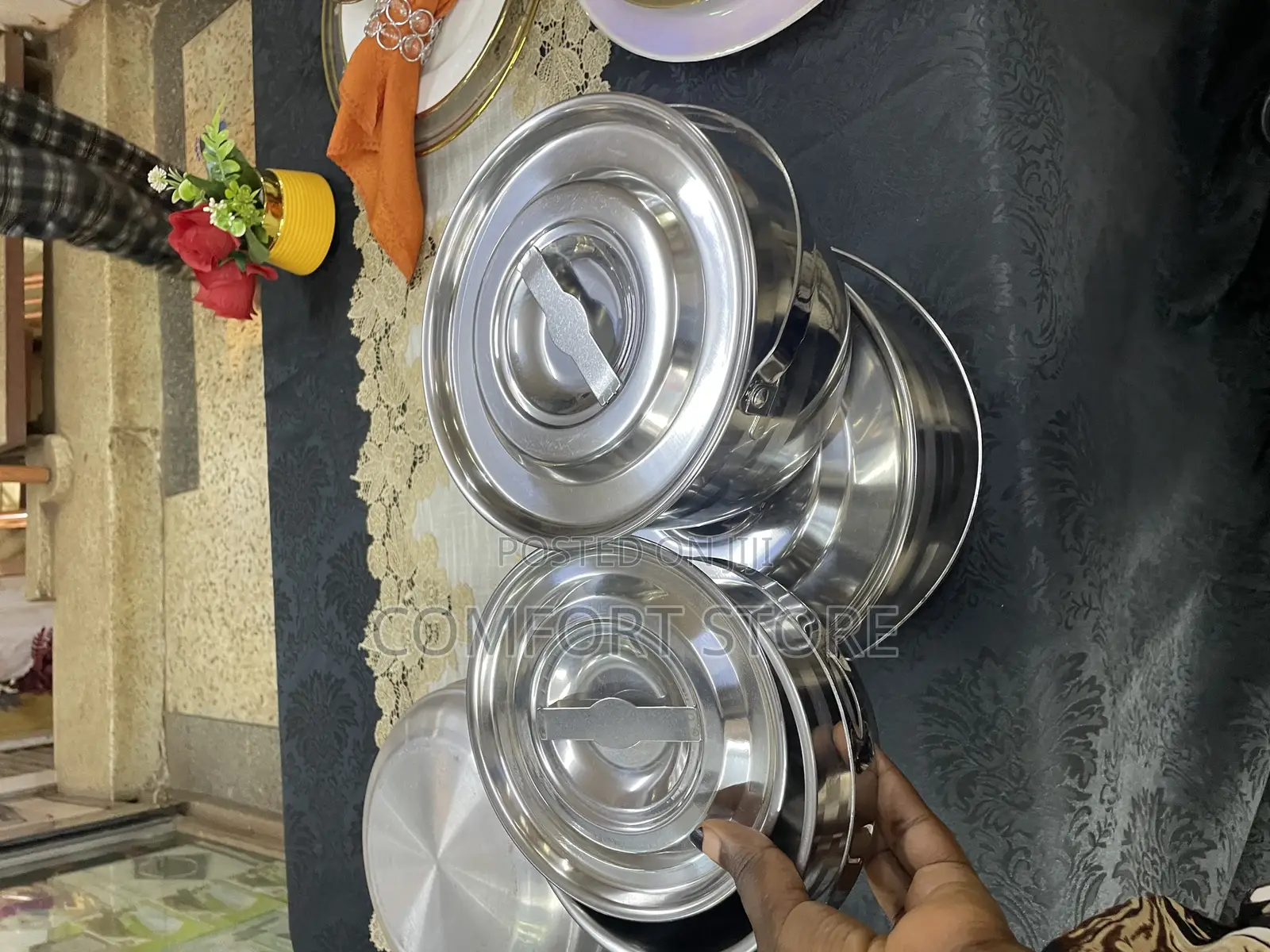 3pcs Quality Health Stainless Steel Household Kitchen Pot Soup Set