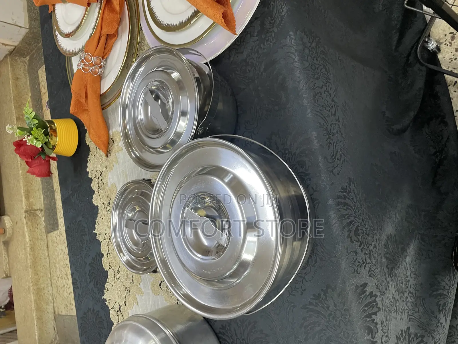3pcs Quality Health Stainless Steel Household Kitchen Pot Soup Set