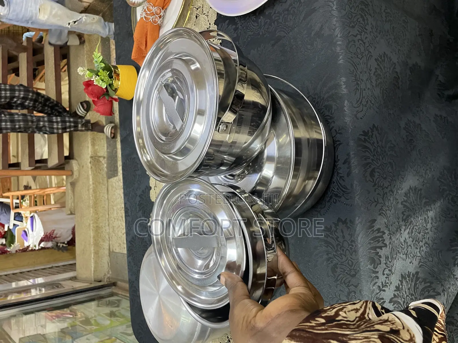 3pcs Quality Health Stainless Steel Household Kitchen Pot Soup Set