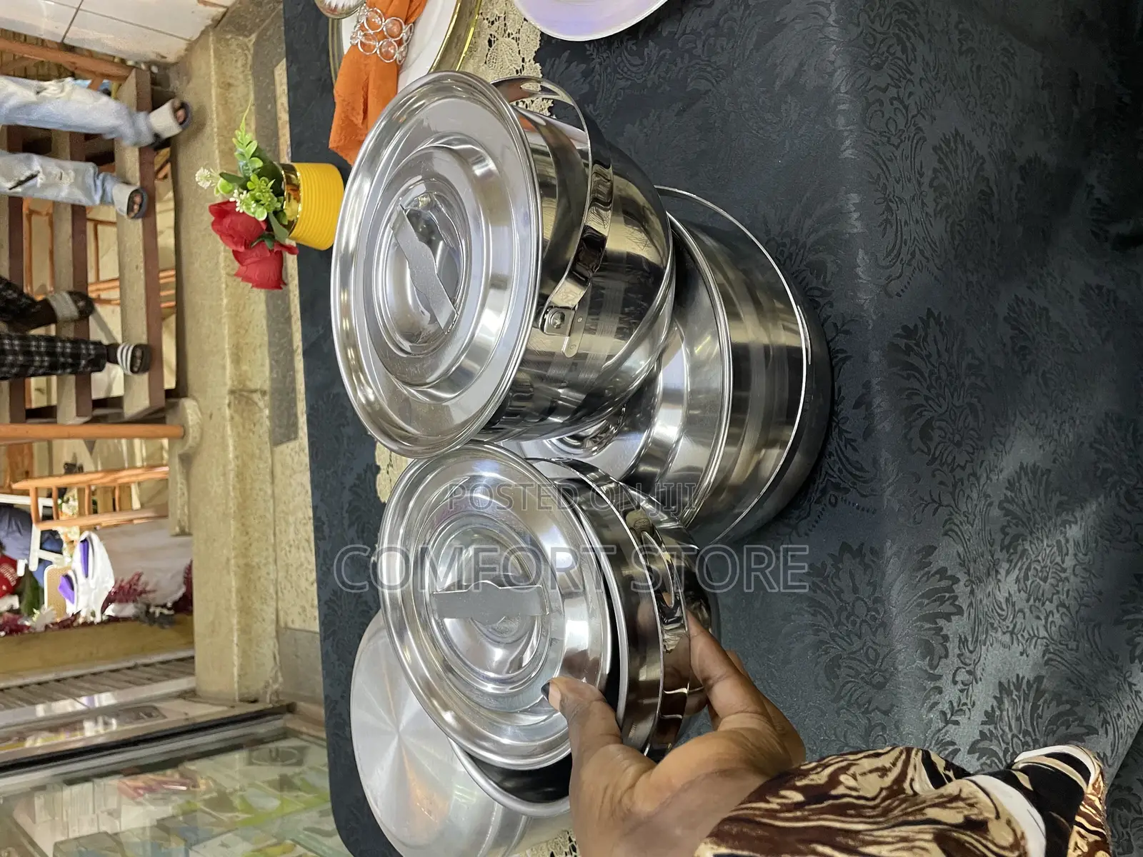 3pcs Quality Health Stainless Steel Household Kitchen Pot Soup Set