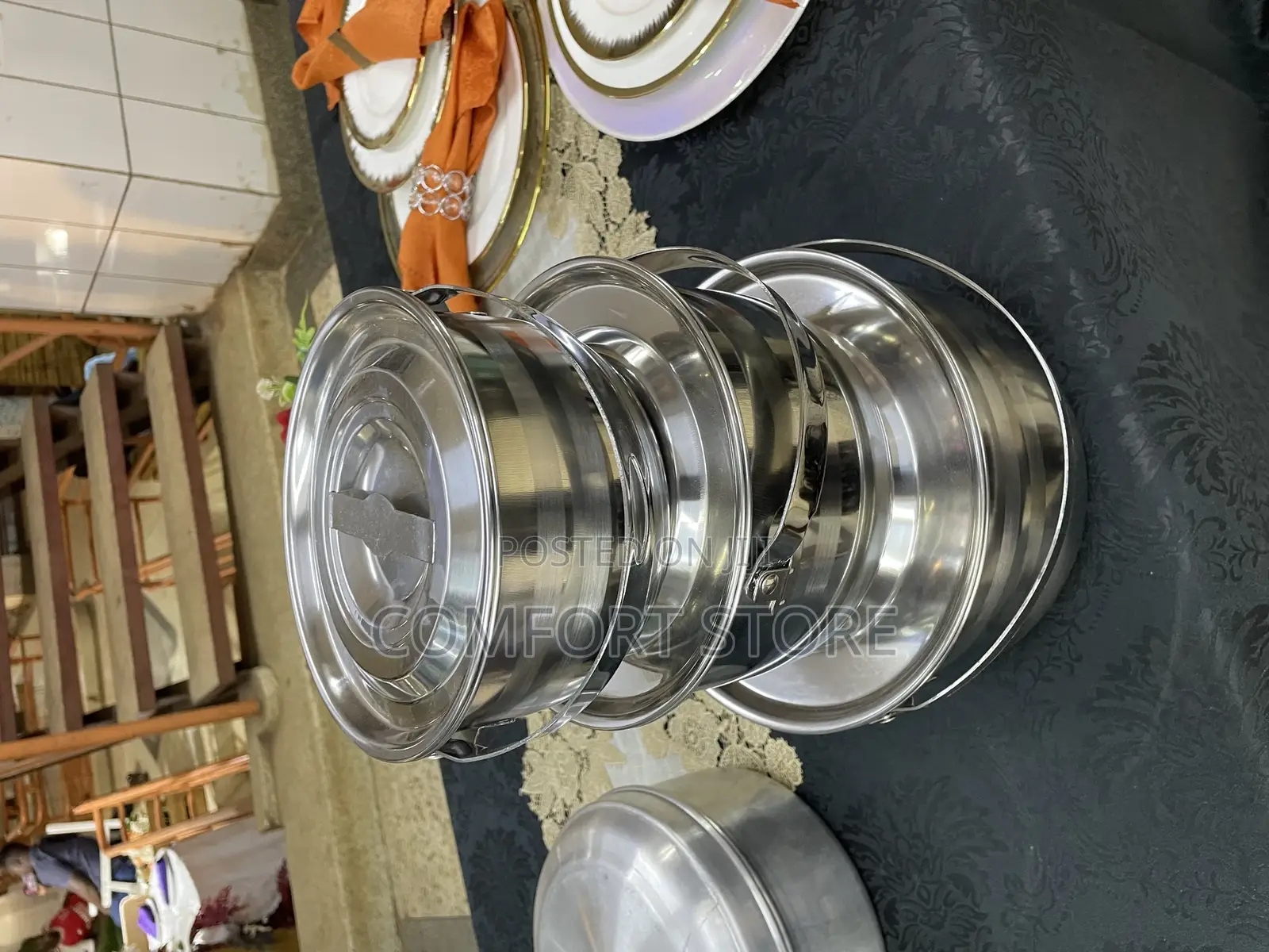 3pcs Quality Health Stainless Steel Household Kitchen Pot Soup Set
