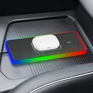 Car Qi Fast Wireless Charging Pad With Side Led Lights / Fast Charger