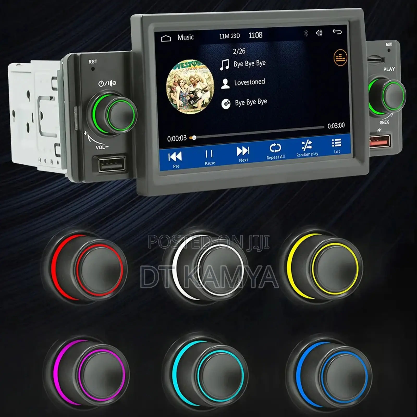 Single Din Car Mp5 Radio Touchscreen / Bluetooth With Reverse Camera/