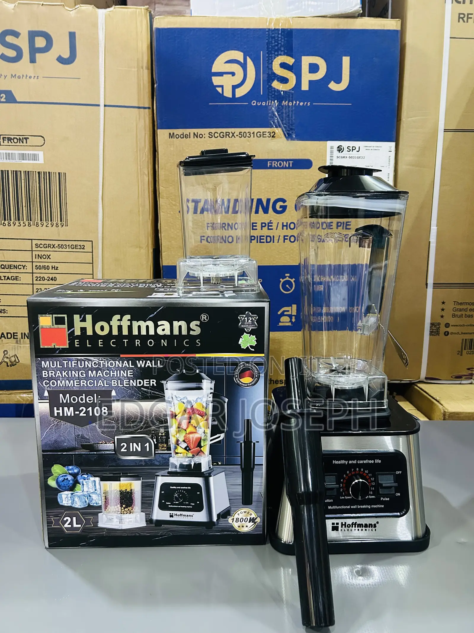 Commercial Hoffmans Blender 2 In1 2l