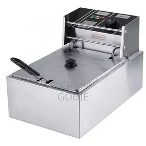 Stainless Steel Single Electric Deep Fryer, 6 Litres - Silver