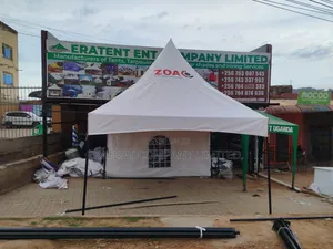 4mx4m Tent in Strong Materials Branded With Logo With Side Flaps.