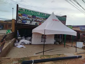 4mx4m Tent in Strong Materials Branded With Logo With Side Flaps.