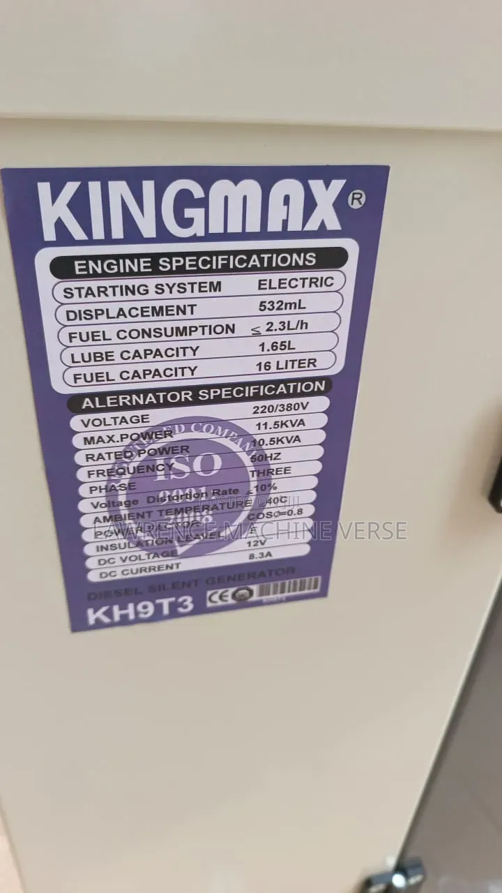 Diesel Generator Kingmax 10kva Silent