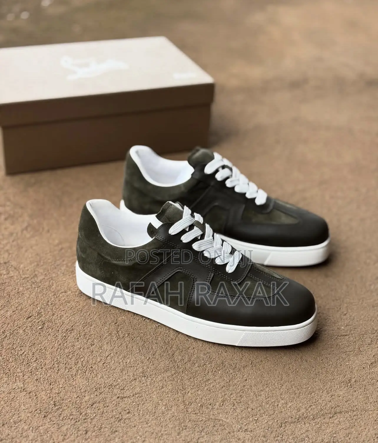 Army Green Bottega Veneta Men’S Sneakers