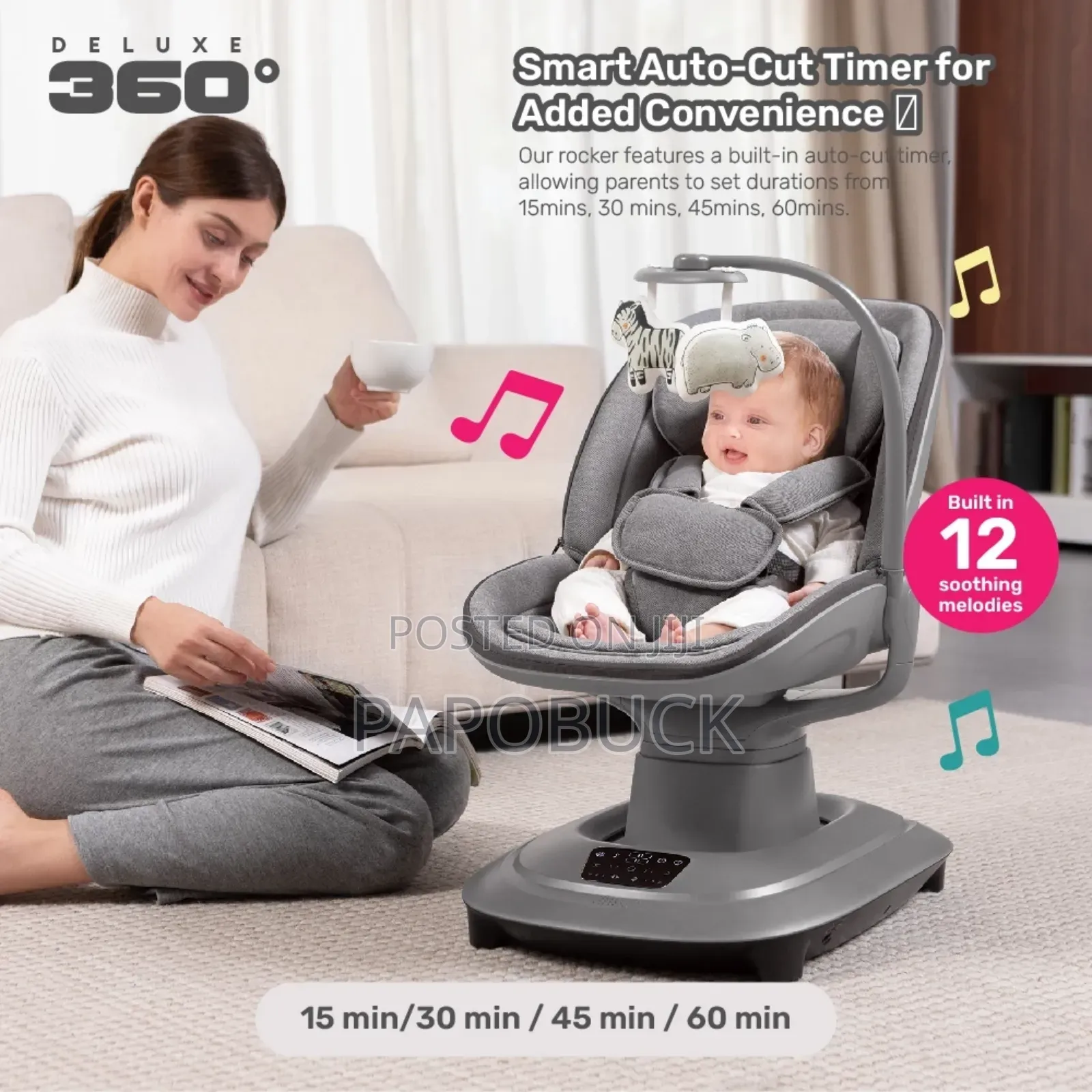 Mastela Deluxe Multi-Motion Baby Cradle.