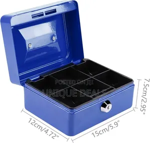 Cash Box Portable Metal Money Box With Lock