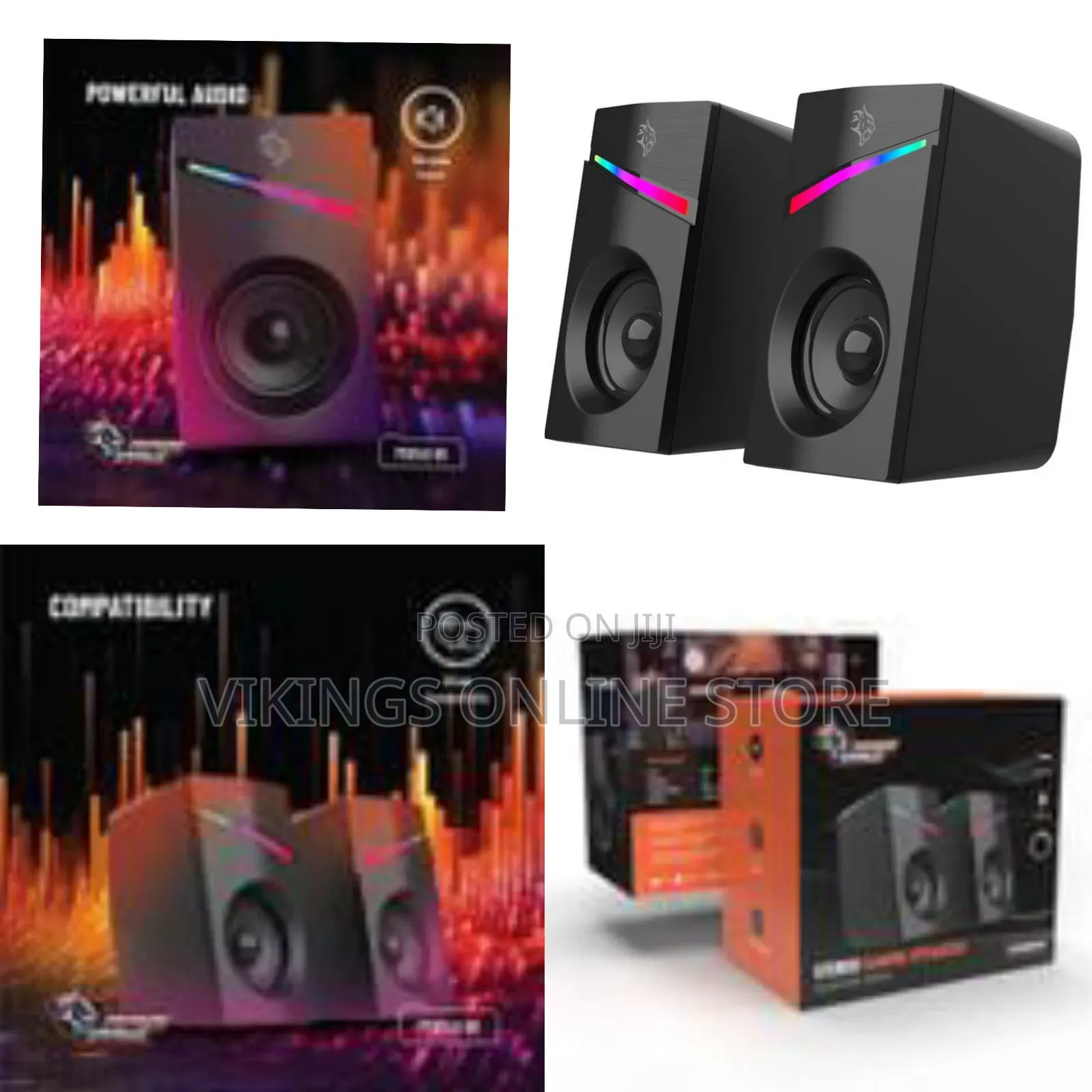 Porodo Gaming Stereo Speakers With Volume Knob Control
