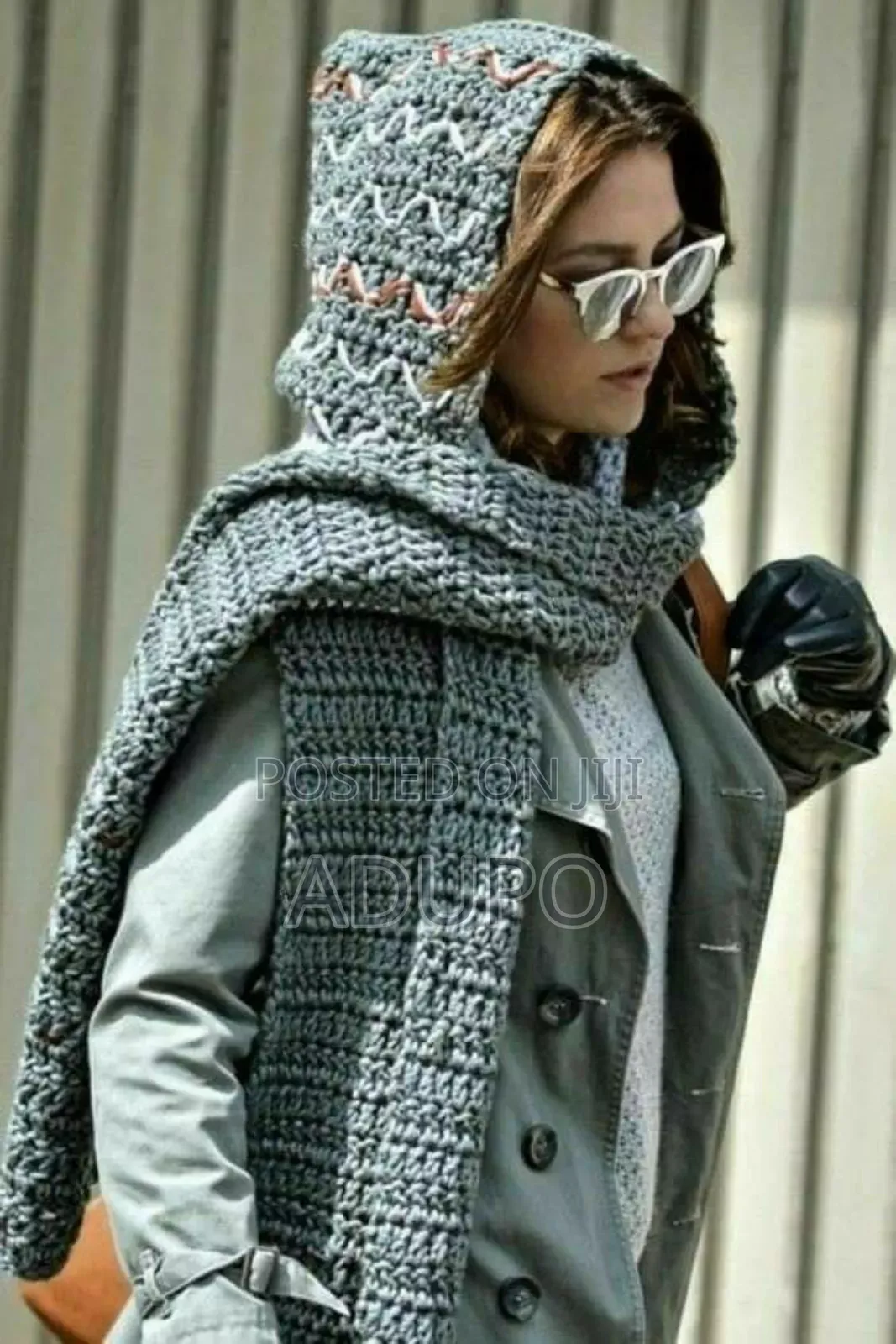 Crochet Hoodie Scarf