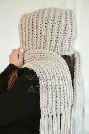 Crochet Hoodie Scarf