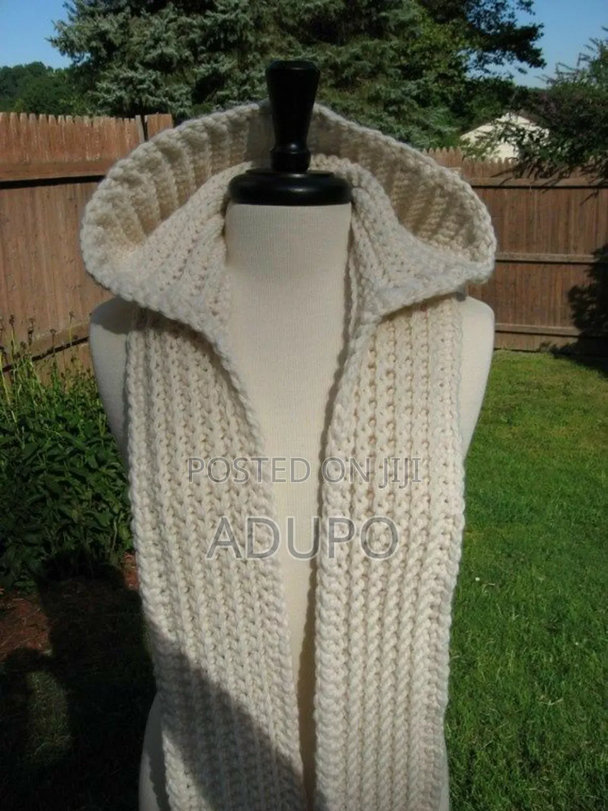 Crochet Hoodie Scarf