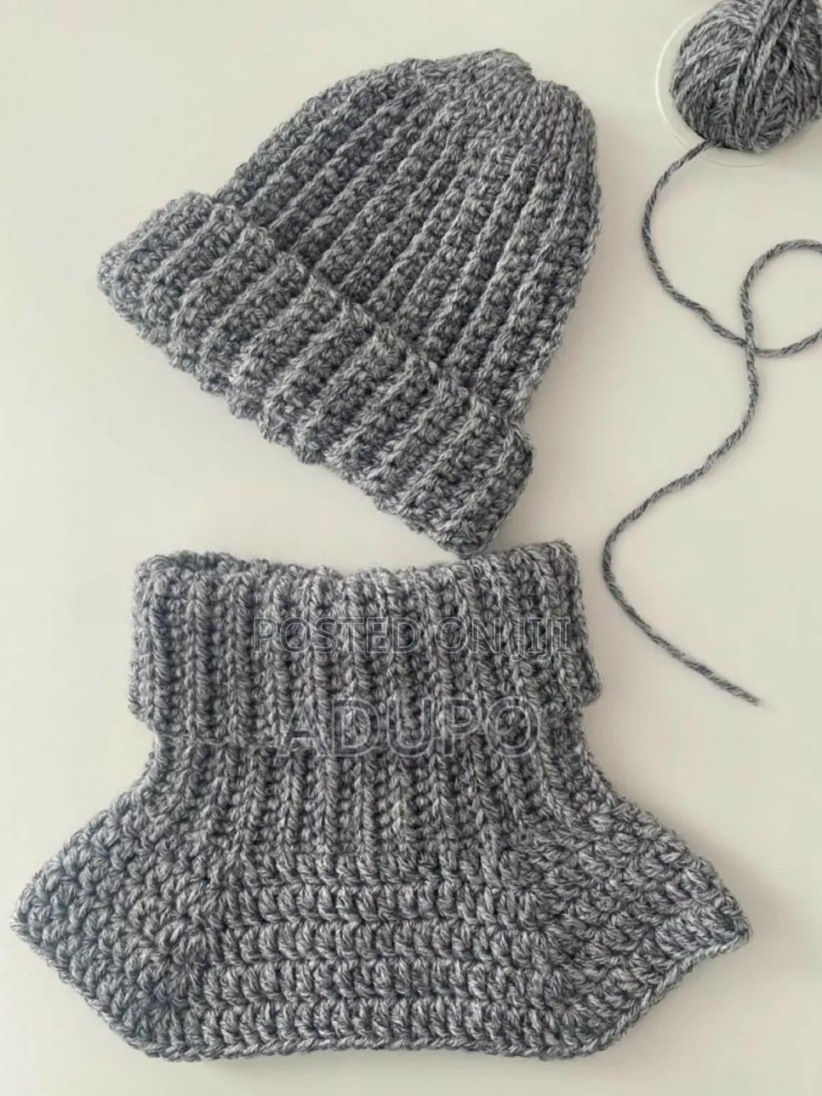 Crochet Headsock and Neck Wrap(2 Piece)