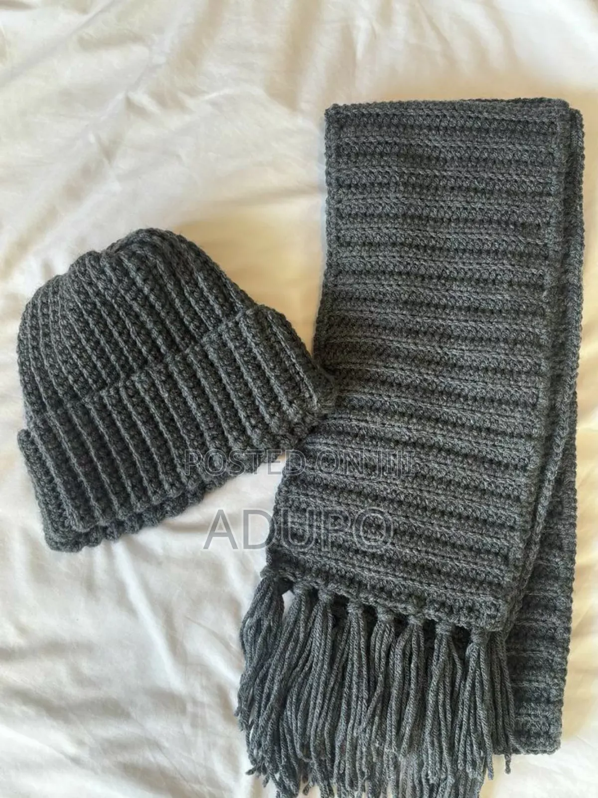 Crochet Headsock and Scarf(2 Piece)