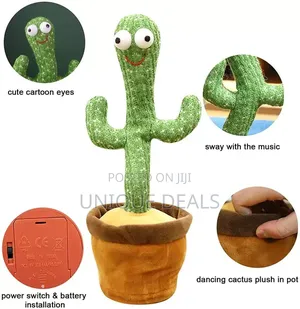 Dancing Cactus Toy Plush Funny Electronic Shaking Cactus