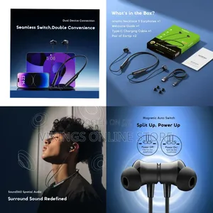 Oraimo Necklace 5 30db Noise Cancellation Call Vibration Earphones