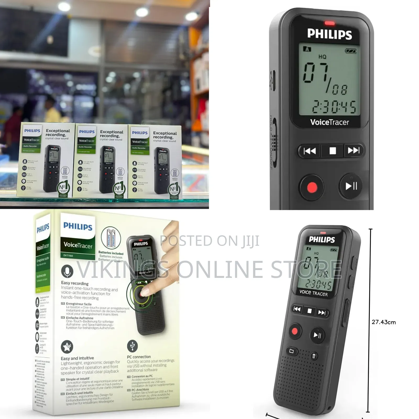 Philips Voicetracer Dvt1160 Audio Recorder - Voice Activation Function