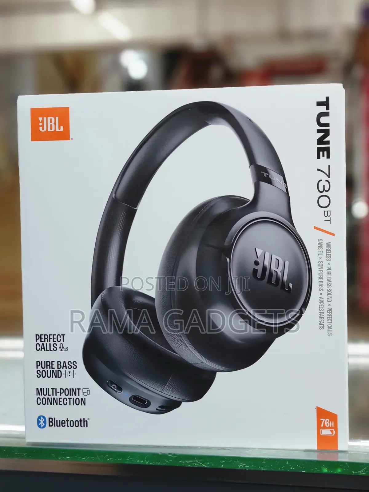 JBL Tune 730bt Wireless Over-Ear Headphones.