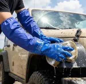 Heavy-duty, Shoulder-length Pvc Chemical Resistant Gloves