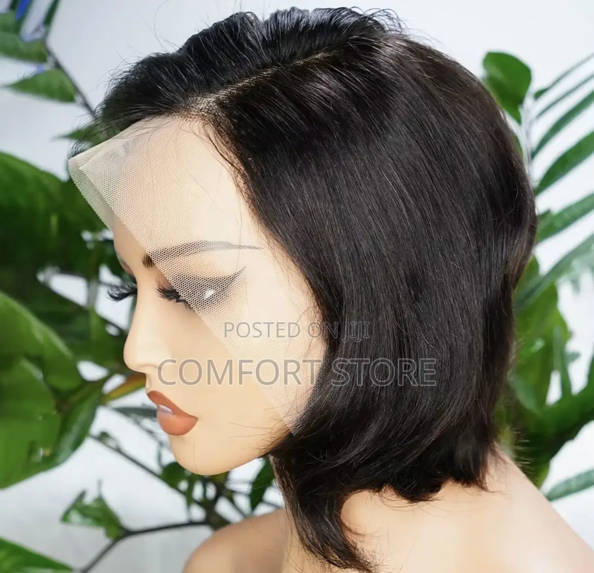 13*4 Pixie Straight Black Full Lace Closure Human Hair Wigs
